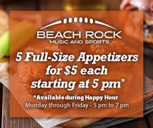 Beach Rock Music & Sports 5 for $5 at 5PM